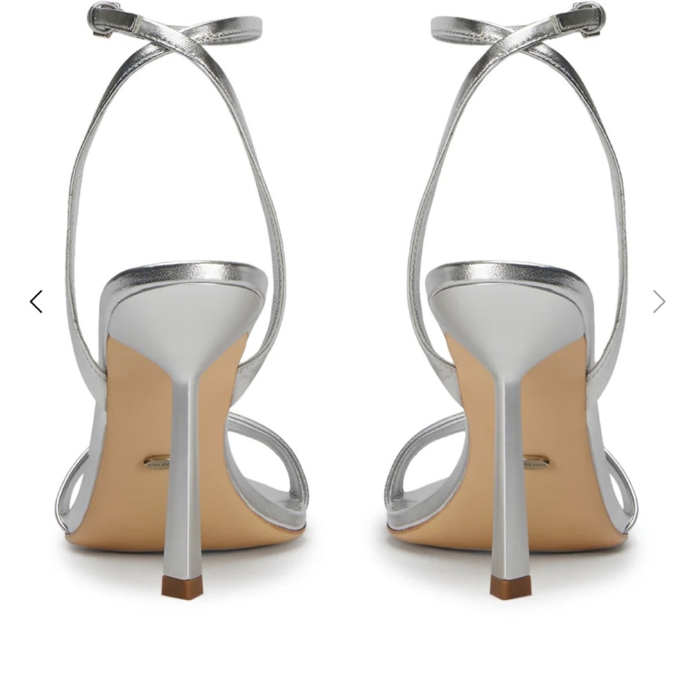 Tony Bianco Silver Nappa Metallic Heels - Picture 3 of 16